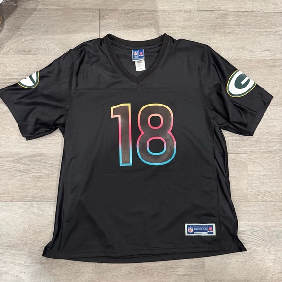 NFL PRO LINE Rainbow Green Bay Packers 18 Randall Cobb Jersey Women’s Large - Picture 1 of 7